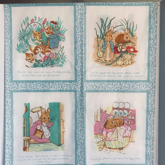Vtg. 1985 "The Tales of Peter Rabbit" Fabric - Picture 7 of 8